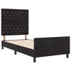 vidaXL Boxspringbett mit Kopfteil Schwarz 100 x 200 cm Samt
