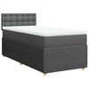vidaXL Boxspringbett mit Matratze Dunkelgrau 90x200 cm Stoff