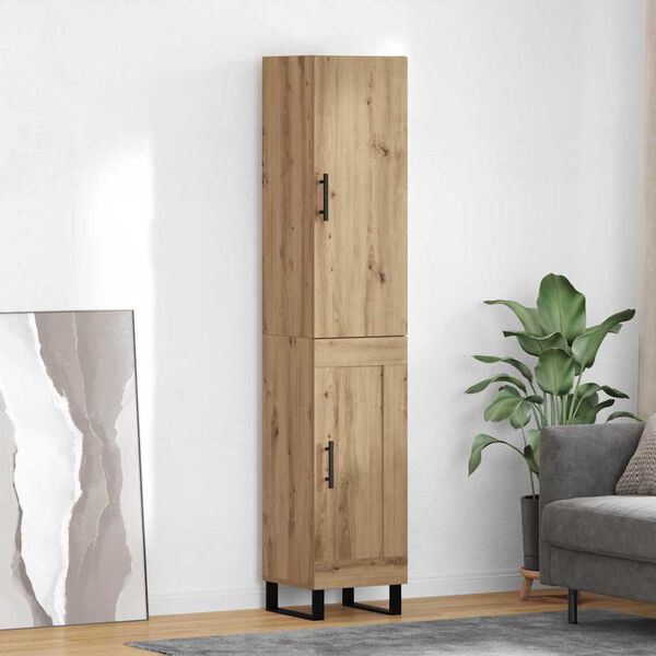 vidaXL Highboard Artisan-Eiche 34,5 x 34 x 180 cm Holzwerkstoff
