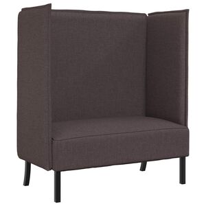 vidaXL Hoher R&uuml;cken Sofa 101cm Dunkelbraun Stoff