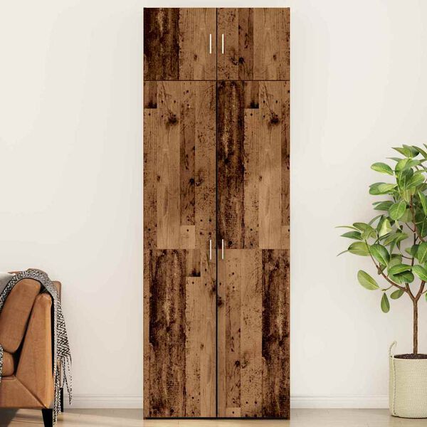 vidaXL Aufbewahrungsschrank 3 pcs Altholz