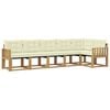 vidaXL Outdoor-Sofagarnitur mit Kissen 6 pcs Wei&szlig; und Creme