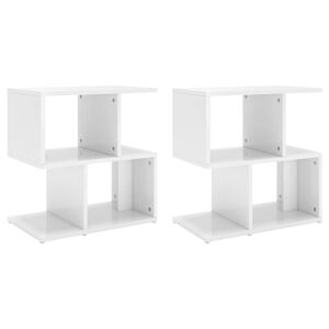 vidaXL Nachttische 2 Stk. Hochglanz-Wei&szlig; 50x30x51,5 cm Holzwerkstoff