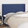 vidaXL Kopfteil mit Ohren Blau 163x16x118/128 cm Stoff