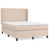 vidaXL Boxspringbett Matratze Cappuccino-Braun 140x200cm Kunstleder