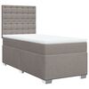 vidaXL Boxspringbett mit Matratze Taupe 100x200 cm Stoff