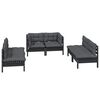 vidaXL 6-tlg. Garten-Lounge-Set mit Kissen Kiefer Massivholz