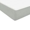 vidaXL Boxspringbett mit Matratze Hellgrau 140x210 cm Samt