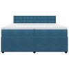 vidaXL Boxspringbett mit Matratze Blau 200x200 cm Samt