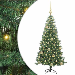 vidaXL Weihnachtsbaum mit 150 LEDs mit St&auml;nder Gr&uuml;n 120 cm PVC