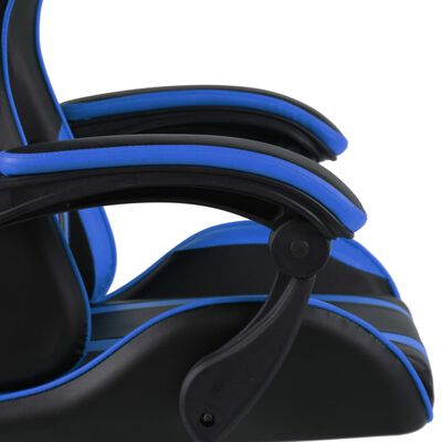 vidaXL Gaming-Stuhl Schwarz und Blau Kunstleder