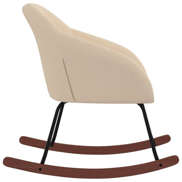 vidaXL Schaukelstuhl Creme Stoff