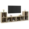 vidaXL TV-Schränke 4 Stk. Sonoma-Eiche 72x35x36,5 cm Holzwerkstoff