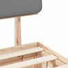 vidaXL Bettgestell mit gepolstertem Kopfteil Hellgrau 75 x 190 cm