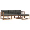 vidaXL Outdoor-Sofagarnitur 4 stk. Natur und Anthrazit