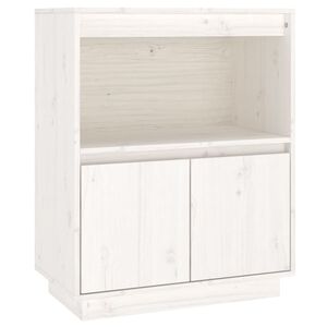 vidaXL Sideboard Wei&szlig; 60x34x75 cm Massivholz Kiefer