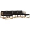 vidaXL Outdoor-Sofagarnitur 6 stk. Wei&szlig; und Schwarz