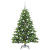 vidaXL K&uuml;nstlicher Weihnachtsbaum mit 150 LEDs Gr&uuml;n 150 cm PE und PVC