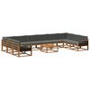 vidaXL Outdoor-Sofagarnitur 11 stk. Natur und Anthrazit