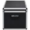 vidaXL Aufbewahrungskoffer 3 Stk. Schwarz Aluminium