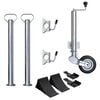 vidaXL St&uuml;tzrad Klappbar 60 mm mit 2 St&uuml;tzrohren und 2 Klemmen