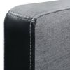 vidaXL Schlafsofa in L-Form Stoff Schwarz und Grau