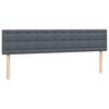 vidaXL Boxspringbett mit Matratze & LED Dunkelgrau 180x220 cm Samt