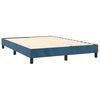 vidaXL Boxspringbett mit Matratze & LED Dunkelblau 140x190 cm Samt