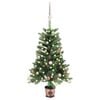 vidaXL K&uuml;nstlicher Weihnachtsbaum mit Beleuchtung & Kugeln 65 cm Gr&uuml;n