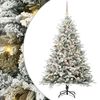vidaXL K&uuml;nstlicher vorbeleuchteter Weihnachtsbaum mit Kugelset Gr&uuml;n