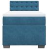 vidaXL Boxspringbett mit Matratze Blau 90x200 cm Samt