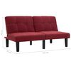 vidaXL 2-Sitzer-Sofa Weinrot Stoff