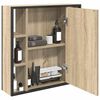 vidaXL Badezimmer-Spiegelschrank Beige 60 x 16 x 60 cm Holzwerkstoff