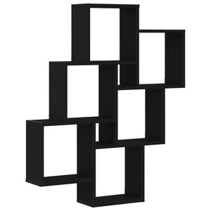 vidaXL Wandregal Schwarz Eichen-Optik 78 x 15 x 93 cm Holzwerkstoff