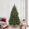 vidaXL K&uuml;nstlicher Weihnachtsbaum Gr&uuml;n 210 cm PVC und Metall