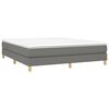 vidaXL Boxspringbett mit Matratze Dunkelgrau 160x200 cm Stoff