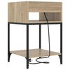 vidaXL Nachttisch mit Regal Sonoma-Eiche 40 x 40 x 61 cm Holzwerkstoff