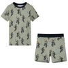 vidaXL Kinderpyjama mit Kurzen &Auml;rmeln Hellkhaki 128
