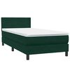 vidaXL Boxspringbett mit Matratze Dunkelgr&uuml;n 80x210 cm Samt