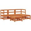 vidaXL Garten-Lounge-Set 5 pcs Wachsbraun Massives Kiefernholz