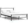 vidaXL Bettgestell mit Kopfteil ohne Matratze Schwarz 140x200cm Metall