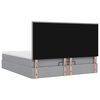 vidaXL Ottoman-Bett mit Matratzen & LEDs Hellgrau 200x200 cm Stoff