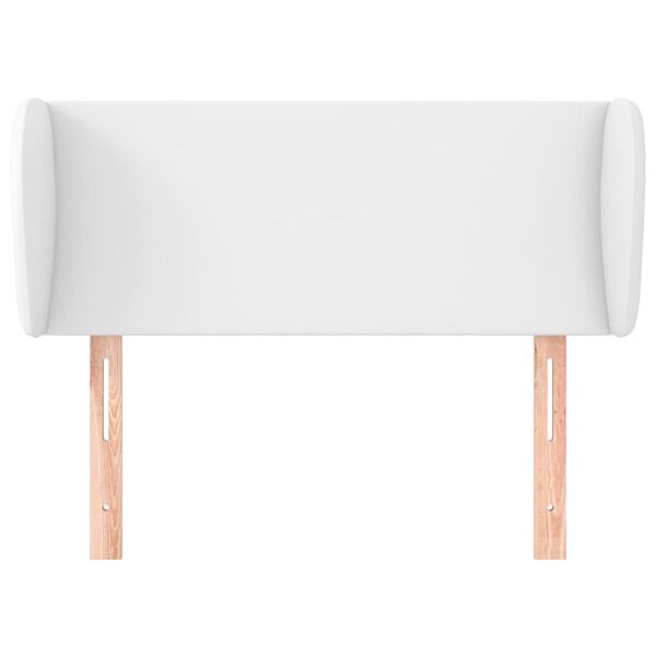 vidaXL Kopfteil mit Ohren Wei&szlig; 103x23x78/88 cm Kunstleder