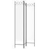 vidaXL 3-tlg. Paravent Weiß 120x200 cm Stoff