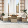 vidaXL Garten Essgruppe mit Kissen 8 pcs Beige und Creme
