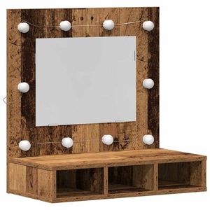 vidaXL Spiegelschrank Altholz 60 x 31,5 x 62 cm Holzwerkstoff