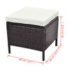 vidaXL 4-tlg. Garten-Lounge-Set mit Auflagen Poly Rattan Braun