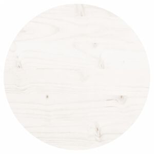 vidaXL Tischplatte Rund Wei&szlig; &Oslash;30x3 cm Massivholz Kiefer
