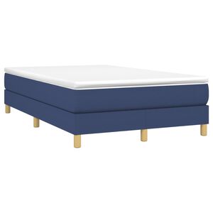 vidaXL Boxspringbett mit Matratze Blau 120x190 cm Stoff