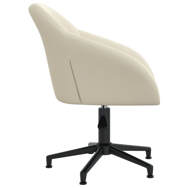 vidaXL Esszimmerst&uuml;hle 4 Stk. Drehbar Creme Samt